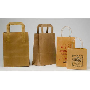 Custom Logo Handmade Kraft Paper Bag with Rope